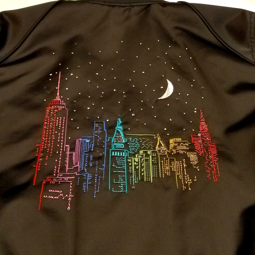 Coach City Sky Cropped Jacket Rainbow